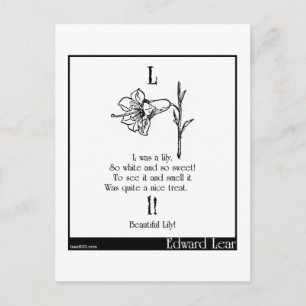 Cartão Postal L era um lily
