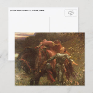 Cartão Postal La Belle Dame sans Merci by Sir Frank Dicksee