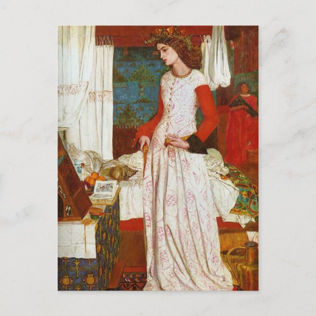 Cartão Postal La Belle Iseult | Rainha Guenevere, William Morris (Frente)