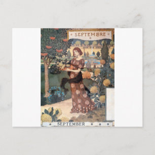 Cartão Postal La Belle Jardiniere - setembro - Eugène Grasset