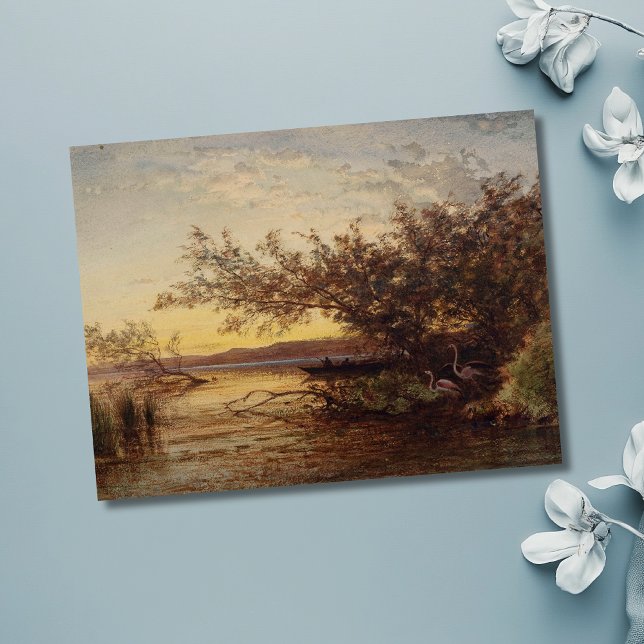 Cartão Postal La Camargue, Coucher De Soleil - Félix Ziem (Criador carregado)