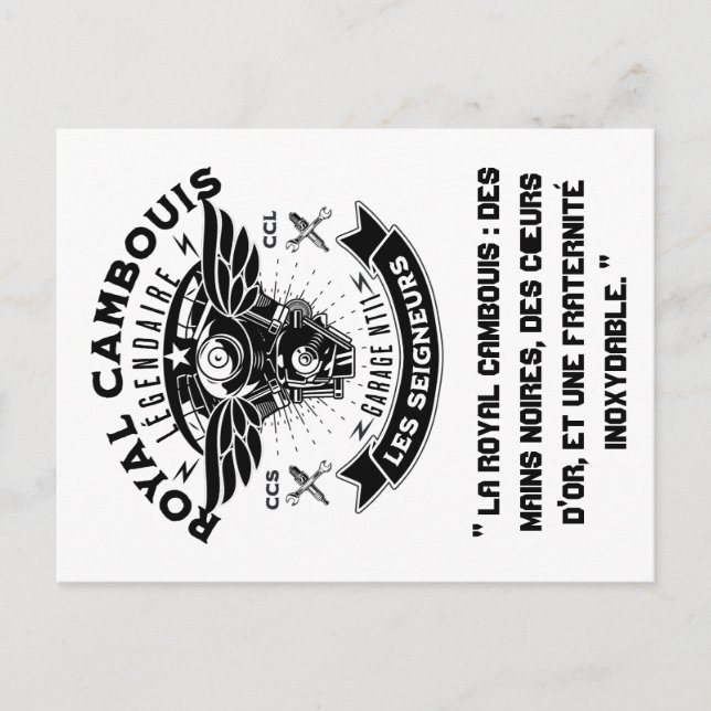 Cartão Postal La carte postale royale cambouis (Frente)