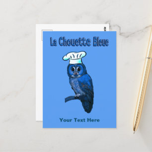 Cartão Postal La Chouette Bleue Cafe