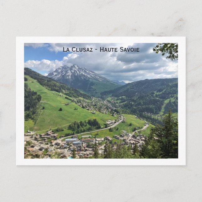 Cartão Postal La Clusaz, Haute-Savoie, Alpes Franceses (Frente)