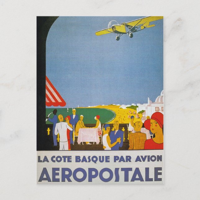 Cartão Postal La Cote Basque Par Avion (Frente)