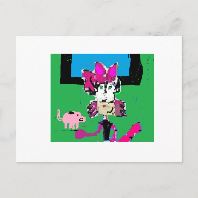 Cartão Postal LA Critter Cici o Gato fica rico ideia (Frente)