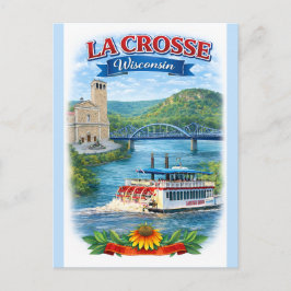 Cartão Postal La Crosse, WI Scenic Wisconsin Postcard