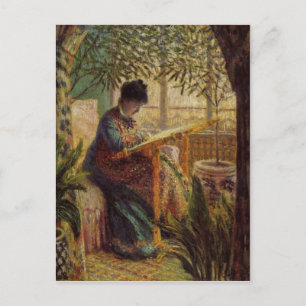 Cartão Postal La femme au métier no postal detalhado