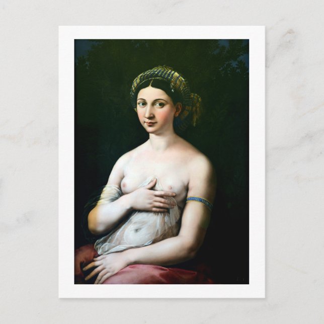 Cartão Postal La Fornarina, Raphael (Frente)