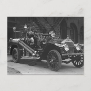 Cartão Postal La France Fire Truck 1924