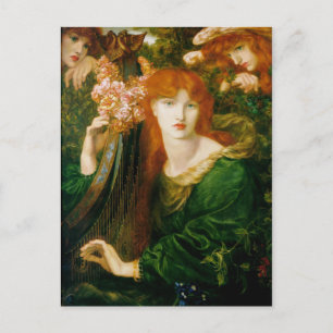 Cartão Postal La Ghirlandata - Dante Gabriel Rossetti