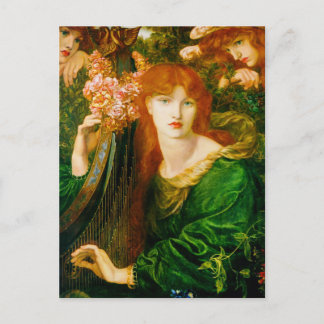 Cartão Postal La Ghirlandata por Dante Gabriel Rossetti