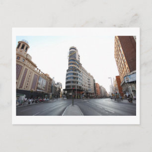 Cartão Postal la gran via de madrid