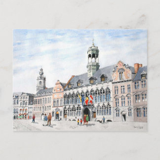 Cartão Postal La Grand Place, Mons, Bélgica