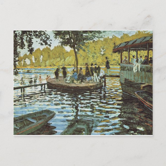 Cartão Postal La Grenouillere - Claude Monet (Frente)