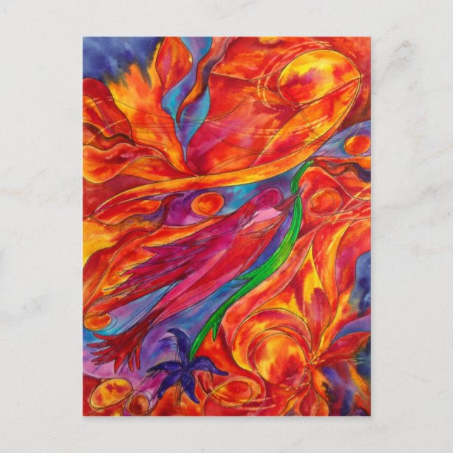 Cartão Postal "La Libertad de un Pájaro" (Frente)