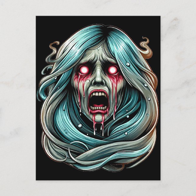 Cartão Postal La Llorona chorando espíritos fantasma mexicano (Frente)