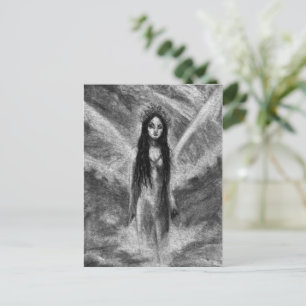 Cartão Postal La Luna Dark Angel Fairy Gótico Mulher