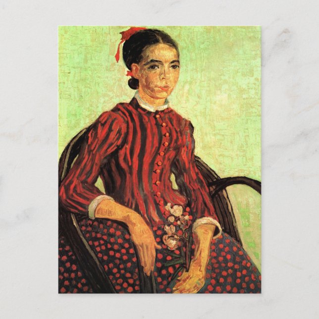 Cartão Postal La Mousme, Sentada de Vincent van Gogh (Frente)