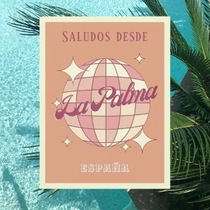 Cartão Postal La Palma Isla España partido vintage disco - Cartã