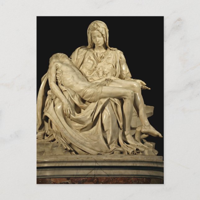 Cartão postal La Pieta de Michelangelo (Frente)