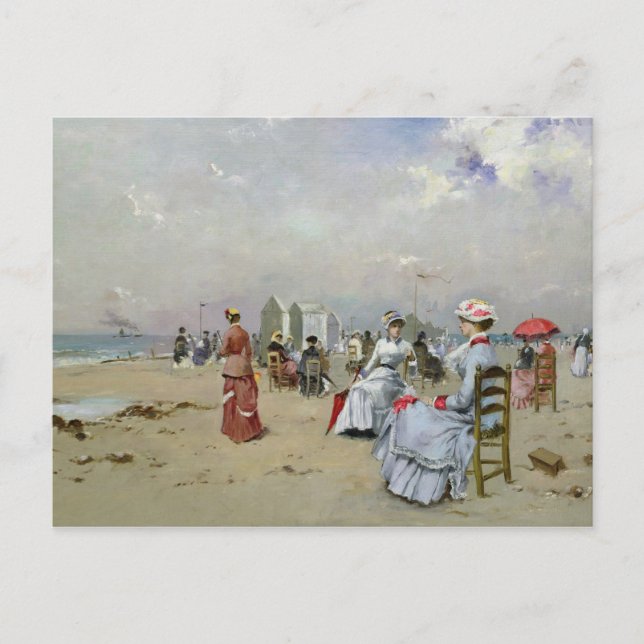 Cartão Postal La Plage de Trouville (Frente)