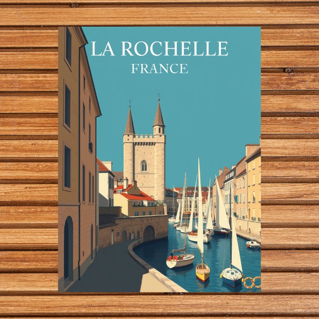 Cartão Postal La Rochelle, França: Arte Viagens vintage (La Rochelle, France: Vintage Travel Art Postcard
)