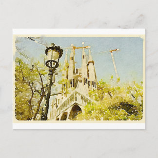 Cartão Postal La Sagrada Familia