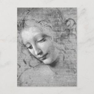 Cartão Postal La Scapigliata por Leonardo da Vinci