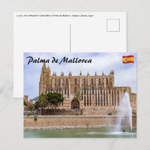 Cartão Postal La Seu, a Catedral de Palma de Mallorca - Espanha