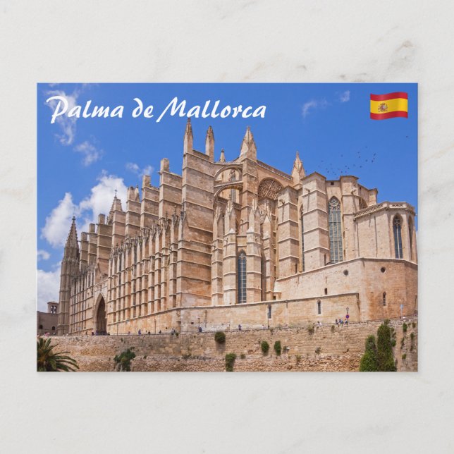 Cartão Postal La Seu, Catedral de Palma de Maiorca - Espanha (Frente)