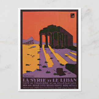 Cartão Postal La Syrie et Le Liban viagens vintage