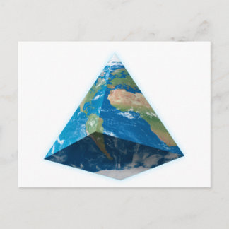 Cartão Postal La Terre n’est pass plate mais Pyramidale