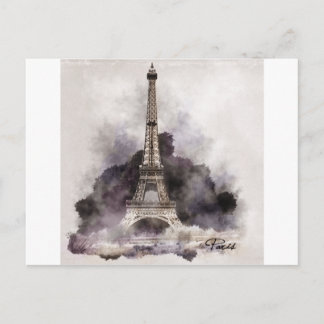 Cartão Postal La Tour Eiffel de Paris.