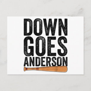 Cartão Postal LÁ VAI ANDERSON FUNNY BASEBALL presente ANDERSON