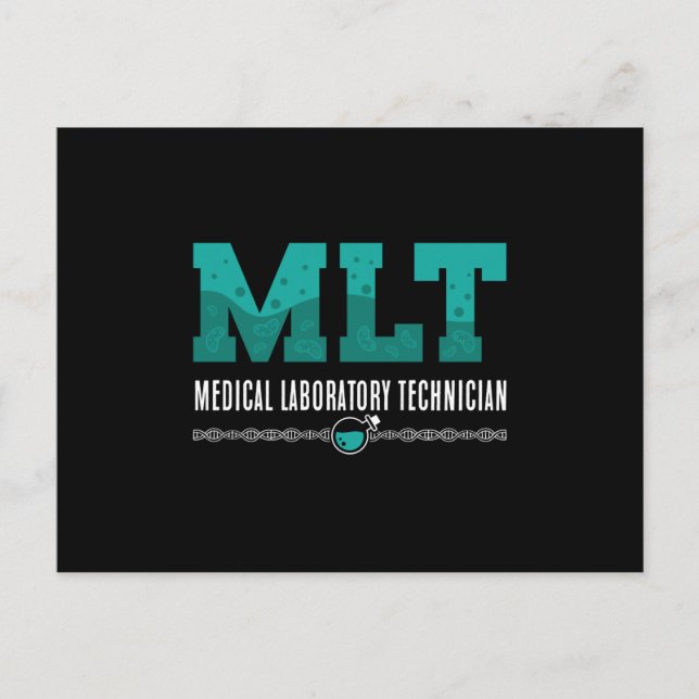 Cartão Postal Lab Tech MLT Medical Laboratory Technicic Science (Frente)