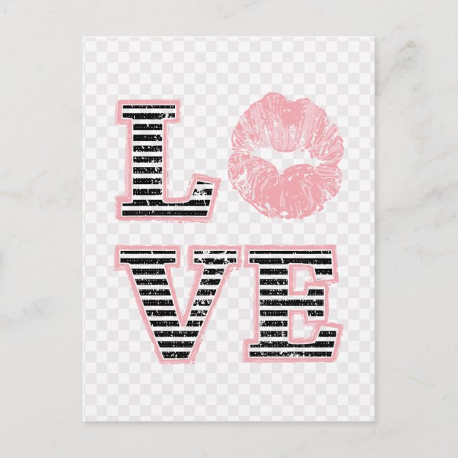 Cartão Postal Lábios de amor (Frente)