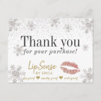 Lábios Dourados LipSense Flocos de Neve Obrigado