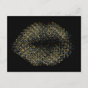Cartão Postal Lábios modernos de Abstrato Art #16