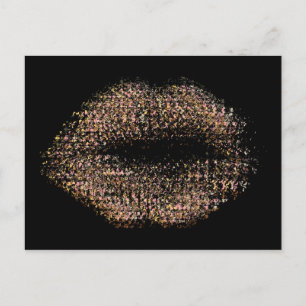 Cartão Postal Lábios modernos de Abstrato Art #18