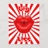 Lábios vermelhos raios solares grande beijo