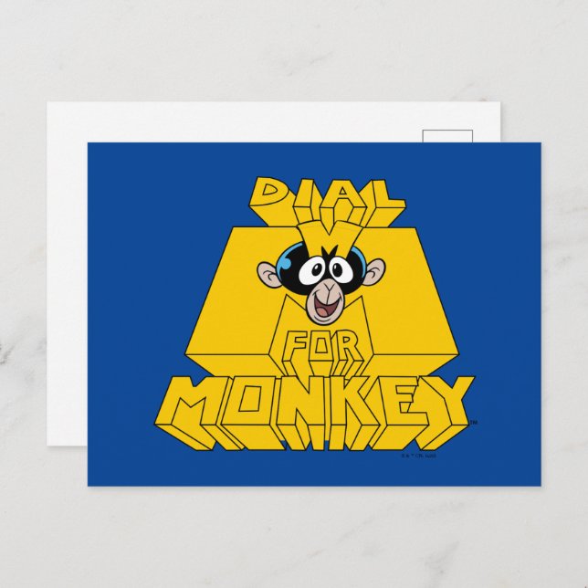 Cartão Postal Laboratório de Dexter - Disque M para macaco (Frente/Verso)