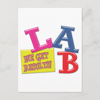 CARTÃO POSTAL LABORATÓRIO LAB MOTTO, OBTEMOS RESULTADOS!