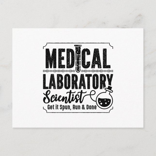 Cartão Postal Laboratory Technician Medical Laboratory Scientist (Frente)