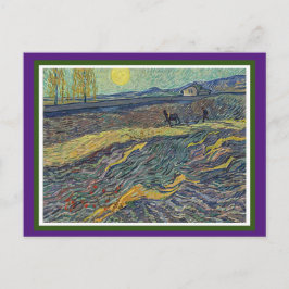 Cartão Postal Laboureur dans un Champ, Van Gogh, Belas Artes