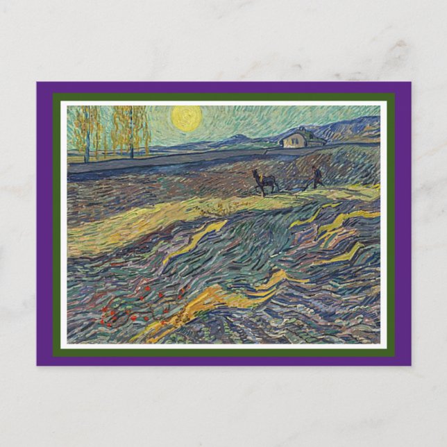 Cartão Postal Laboureur dans un Champ, Van Gogh, Belas Artes (Frente)