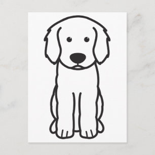 Cartão Postal Labradoodle Dog Cartoon