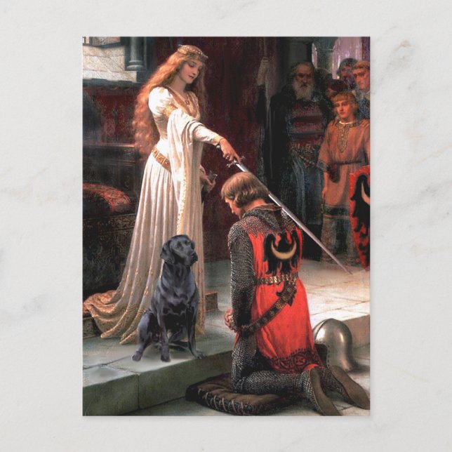 Cartão Postal Labrador 4 (preto) - The Accolade (Frente)