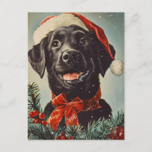 Cartão Postal Labrador Christmas