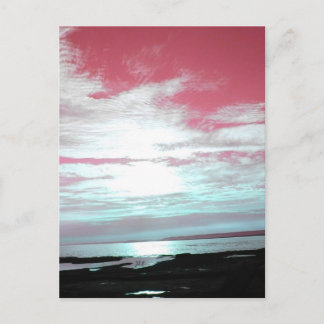 Cartão Postal Labrador Coast Pink Skies and Beach